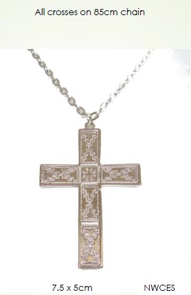 Pectoral Cross Ethnic Silver 7.5cm