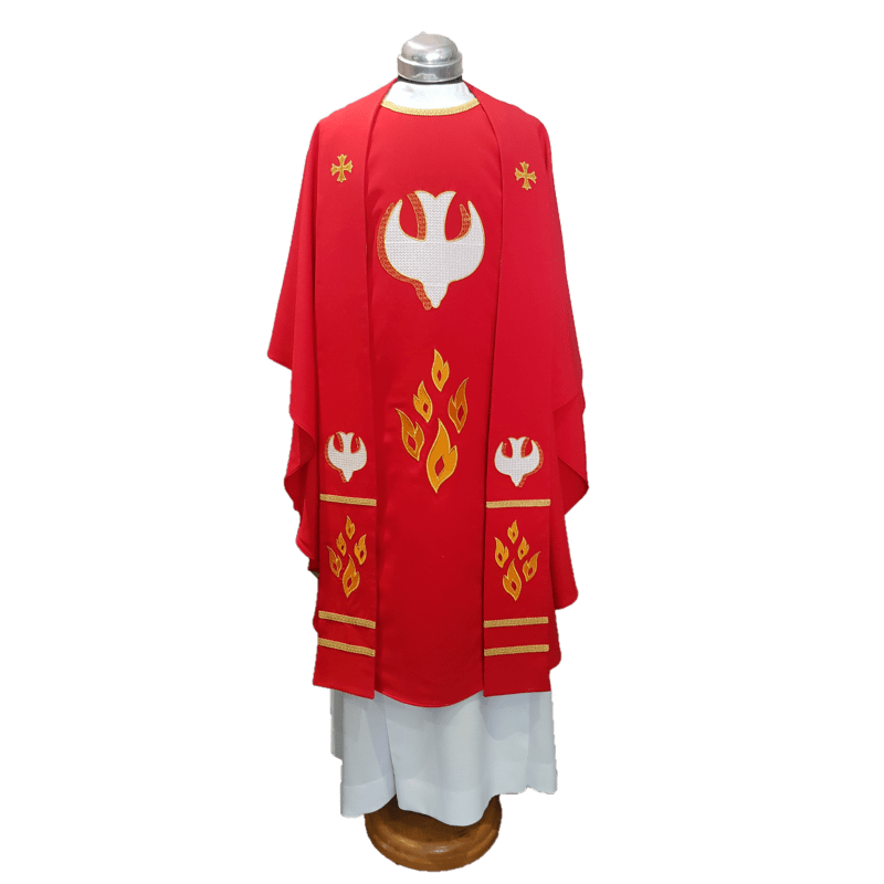 Chasuble & Stole – Dove & Flames